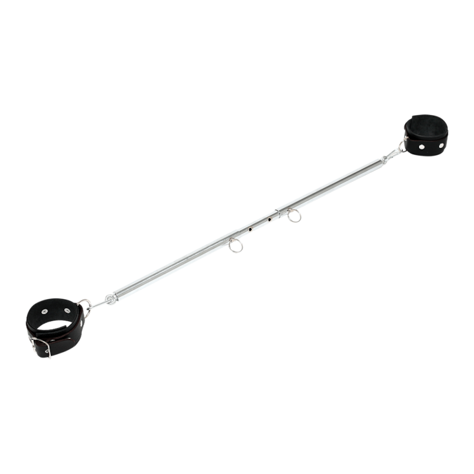 entraves-de-chevilles-avec-barre-décartement-Argent-Noir-1