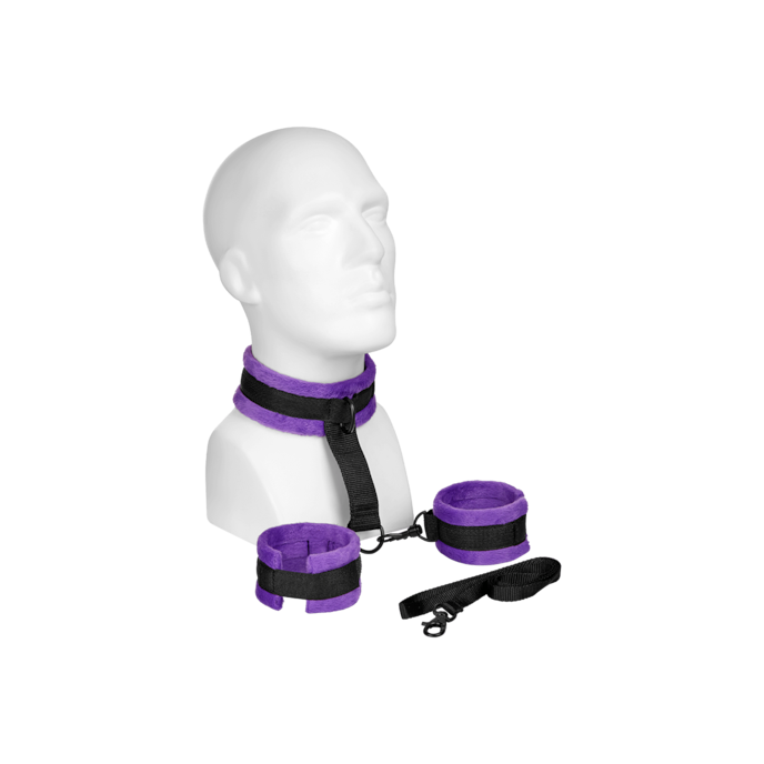 ensemble-de-bondage-en-peluche-douce-3-pièces-Noir-Violet-1
