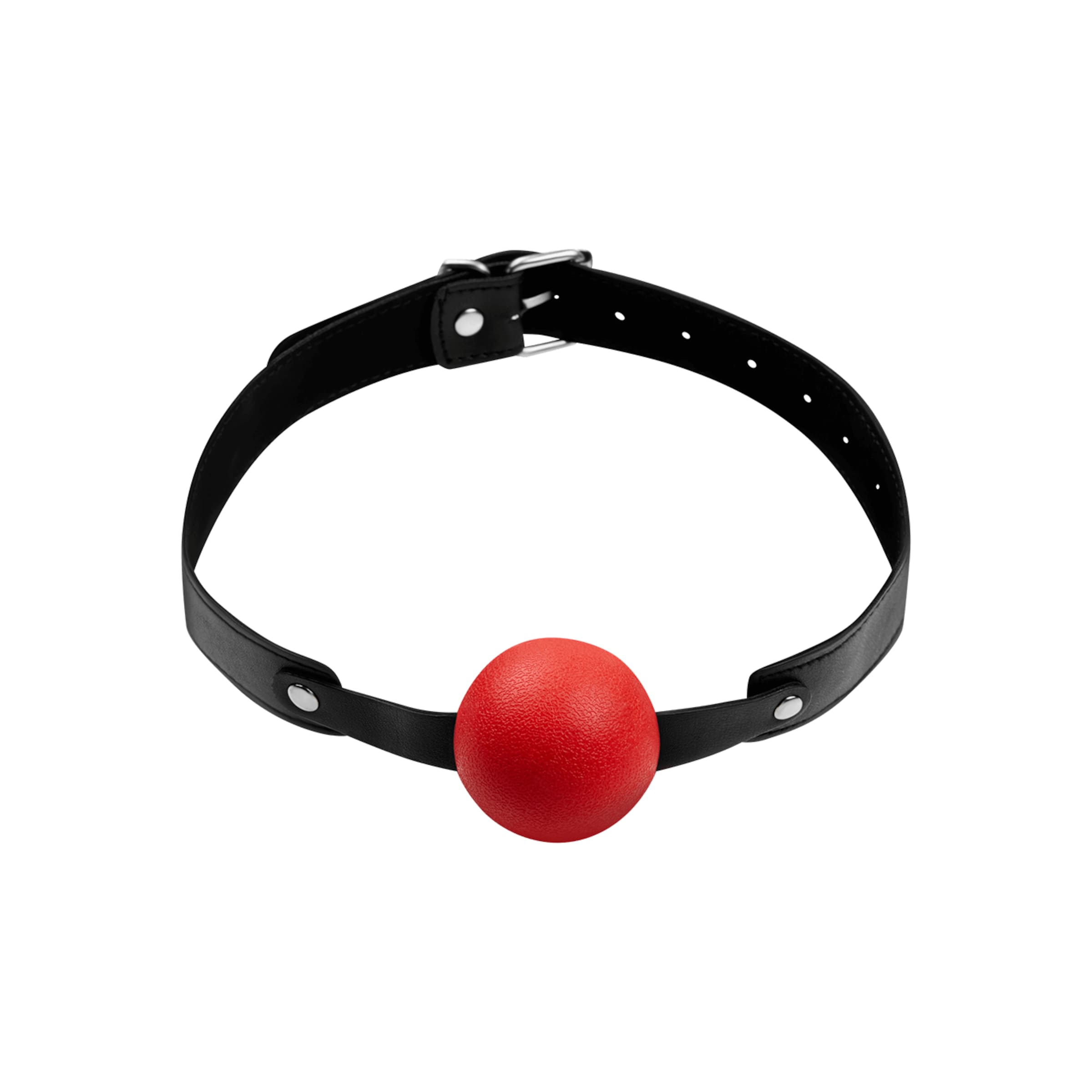 ball-hy]-gag-met-zachte-band-Rood-Zwart-2