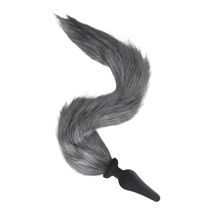 furry-tailes---foxtail-furry-set-40-cm-Grijs-Schwarz-2