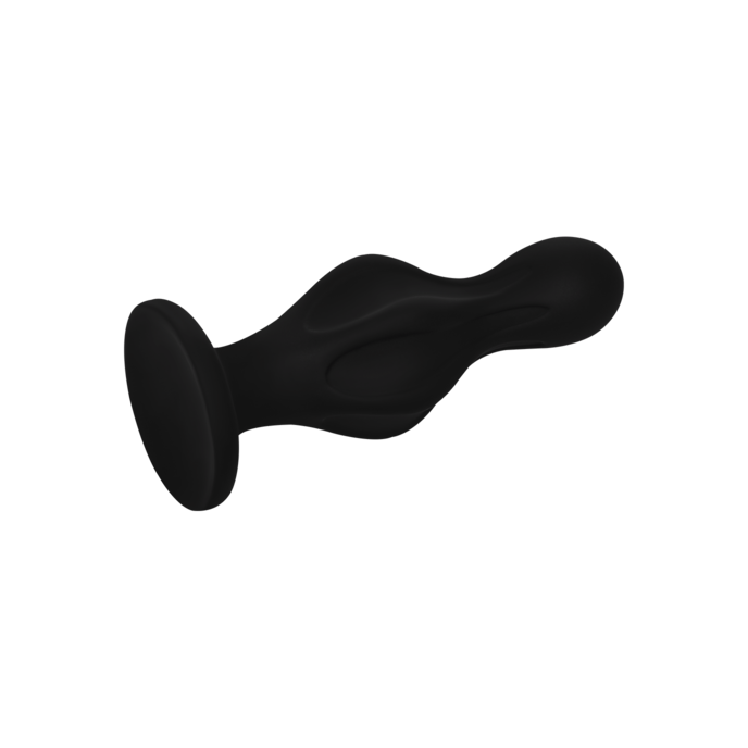 gestructureerde-siliconen-anaalplug-12-cm-Schwarz-3