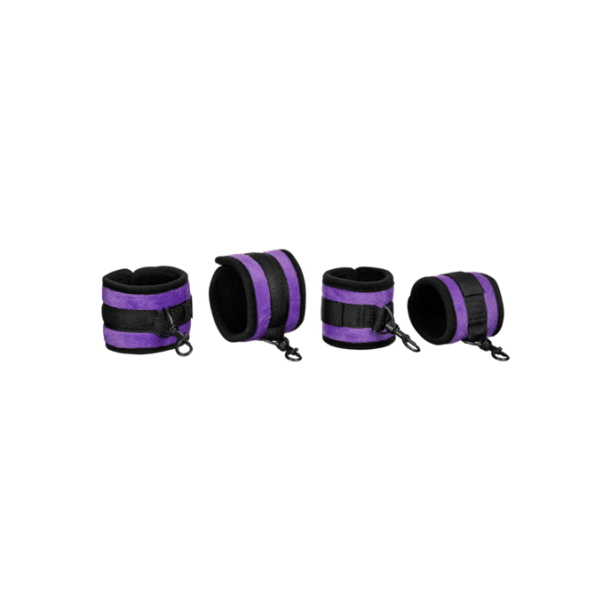 double-spreader-bar-with-soft-cuffs-4-pièces-Argent-Noir-Violet-2