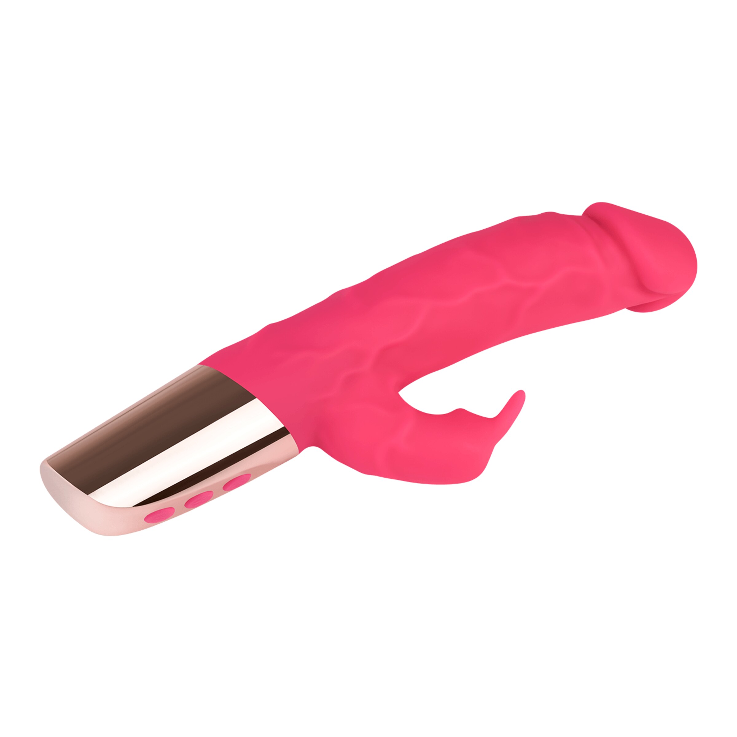 natuurlijke-rabbitvibrator-van-siliconen-22-cm-Goud-Neonroze-6