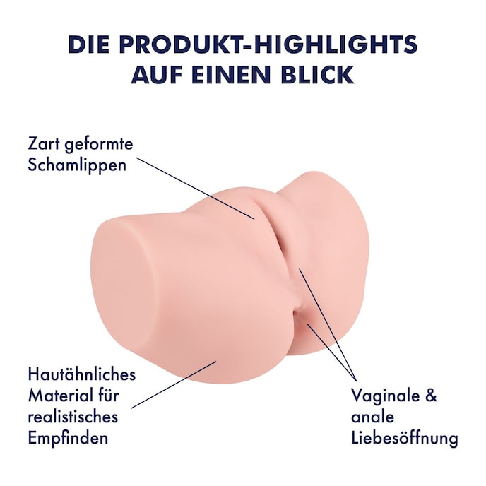 Masturbator Naturnaher Masturbator mit 2 Liebesffnungen, 17,5 cm online kaufen Masturbator Naturnaher Masturbator mit 2 Liebesffnungen, 17,5 cm online kaufen