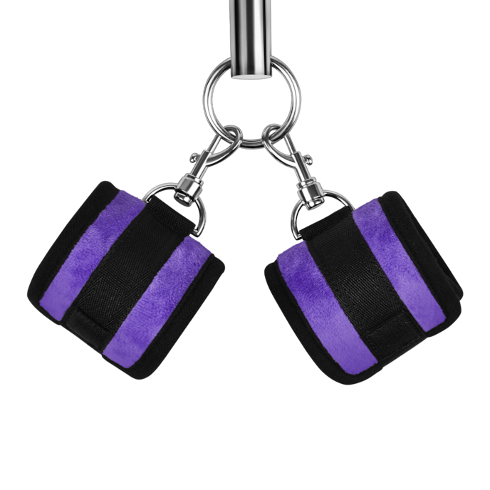 spreader-bar-with-4-detachable-cuffs-3-stukken-Lila-Schwarz-5