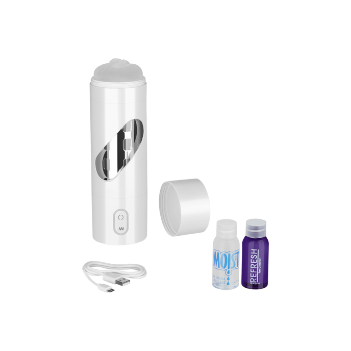 rechargeable-roto-bator-pussy-23-5-cm-Silber-Transparent-Weiß-1