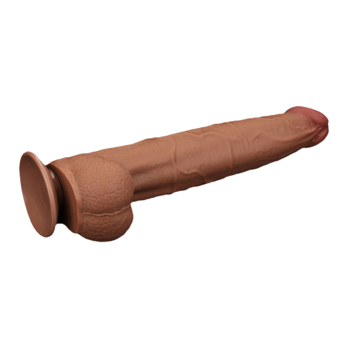 sliding-skin-dildo-34-cm-Brun naturel moyen-3