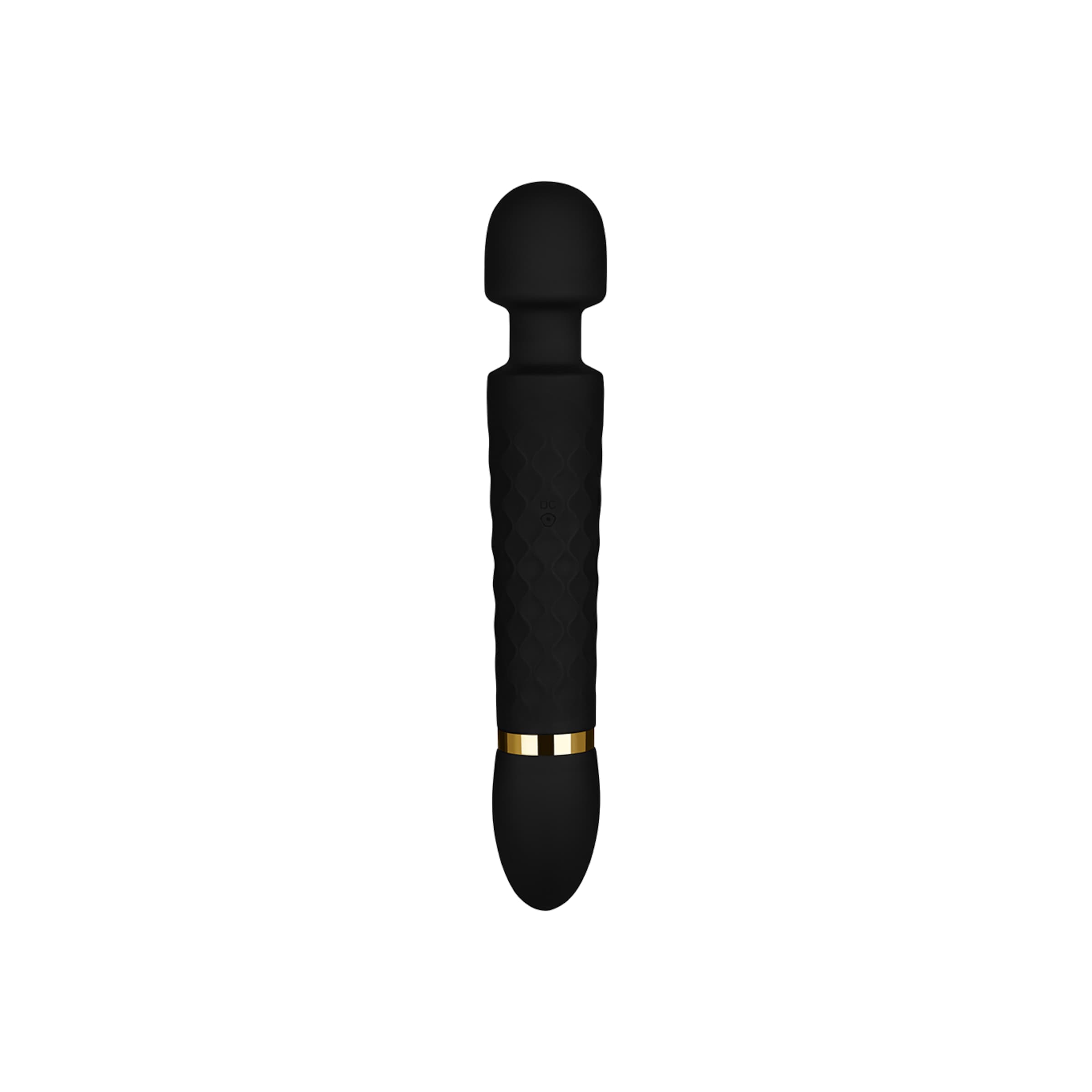masseur-réversible-en-silicone-25-cm-Noir-Or-4