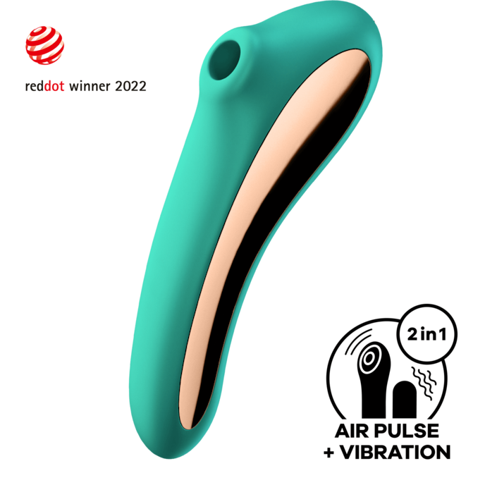 satisfyer-dual-kiss-vibromasseur-2-en-1-+-jouet-à-ondes-de-pression-Vert-1