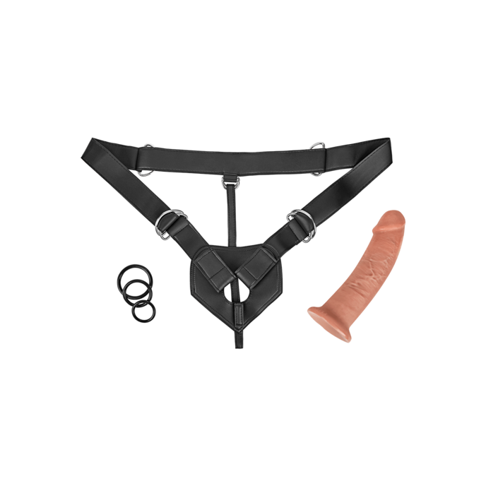 strap-on-harness-23-cm-7-onderdelen-Natuurlijk licht-Zwart-1