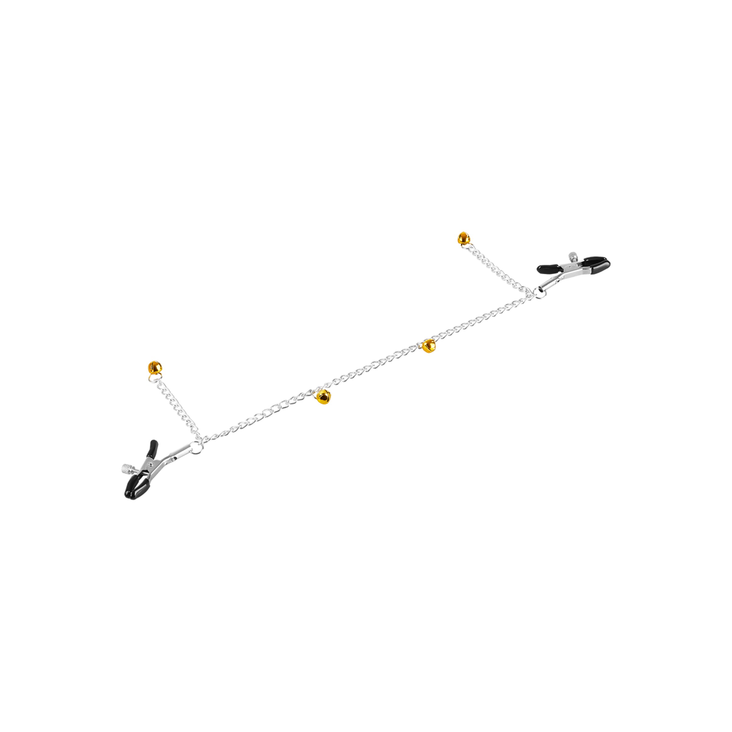 pinces-à-tétons-avec-clochettes-Argent-Noir-Or-2