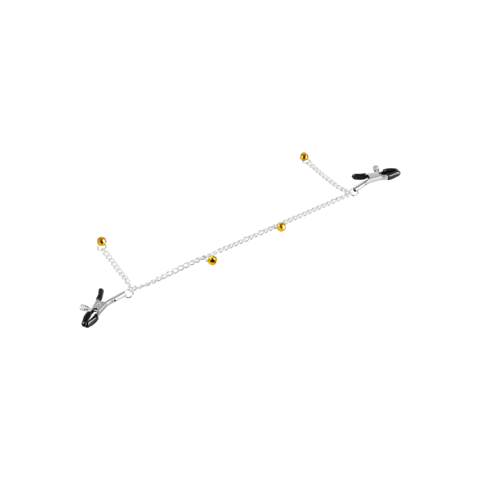 pinces-à-tétons-avec-clochettes-Argent-Noir-Or-2