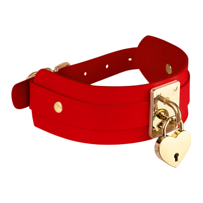 heart-lock-key-collar-Gold-Rot-2