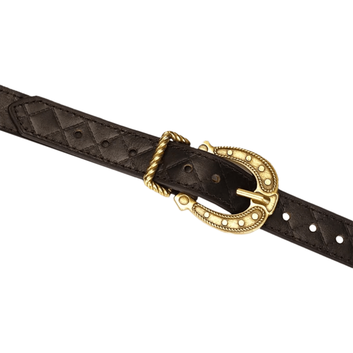 string-en-cuir-Brun-Noir-Or-2