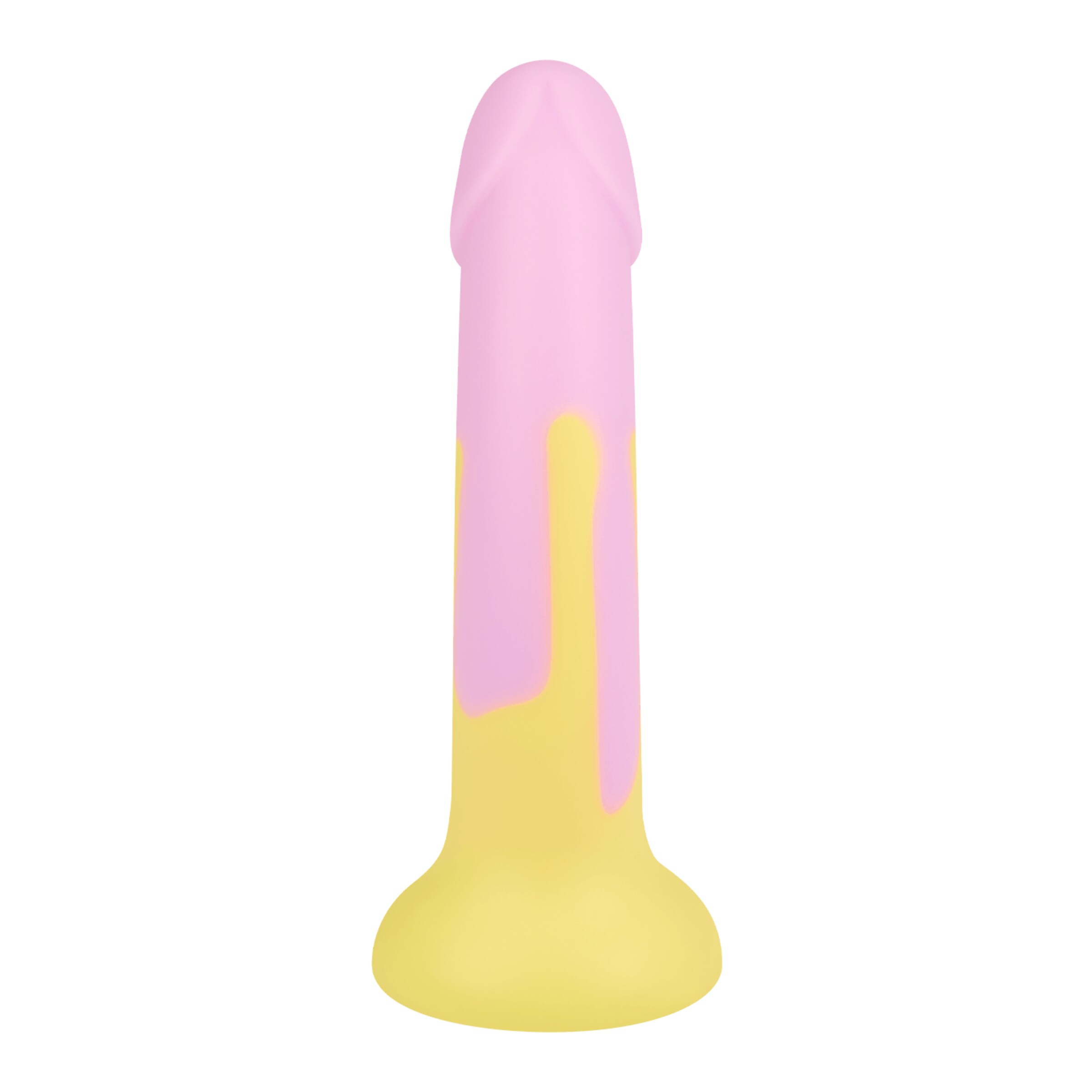 g-punkt-dildo-mit-saugfuß-18-cm-Gelb-Rosa-4