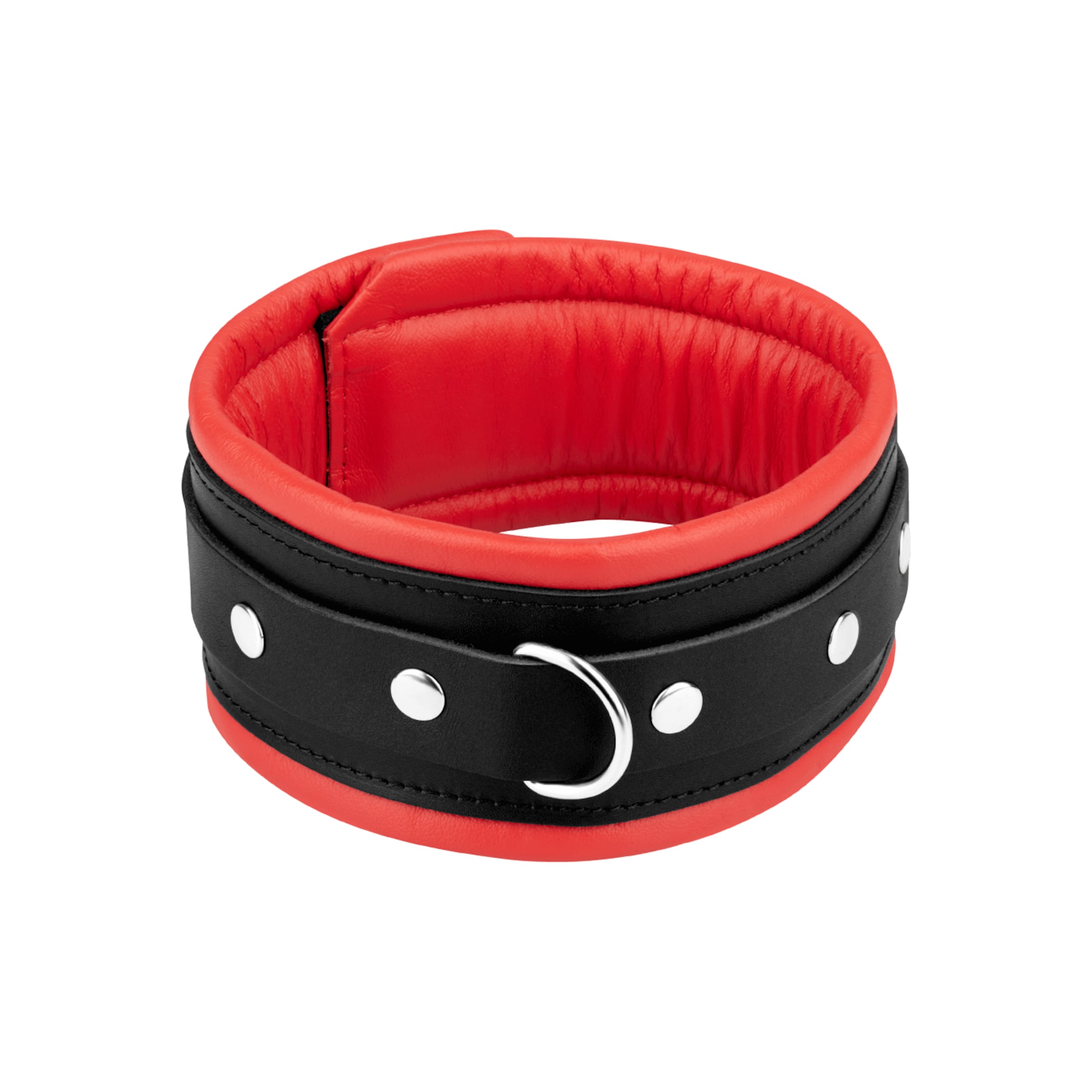 collier-rembourré-s/m-Noir-Rouge-3