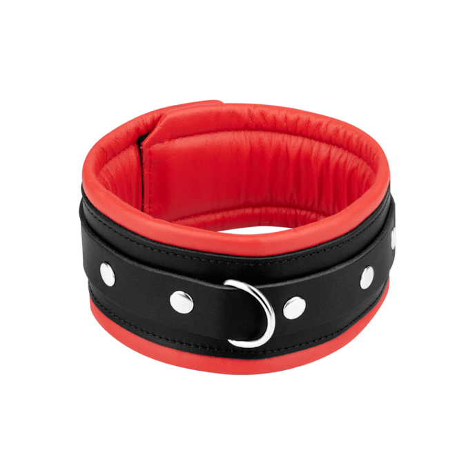 collier-rembourré-s/m-Noir-Rouge-3