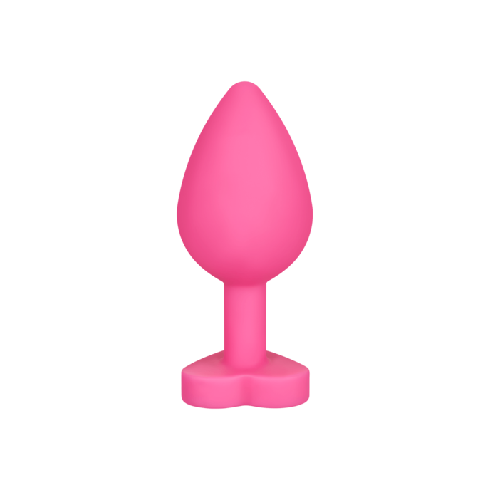 plug-anal-avec-message-espiègle-en-silicone-8-cm-Rose néon-4