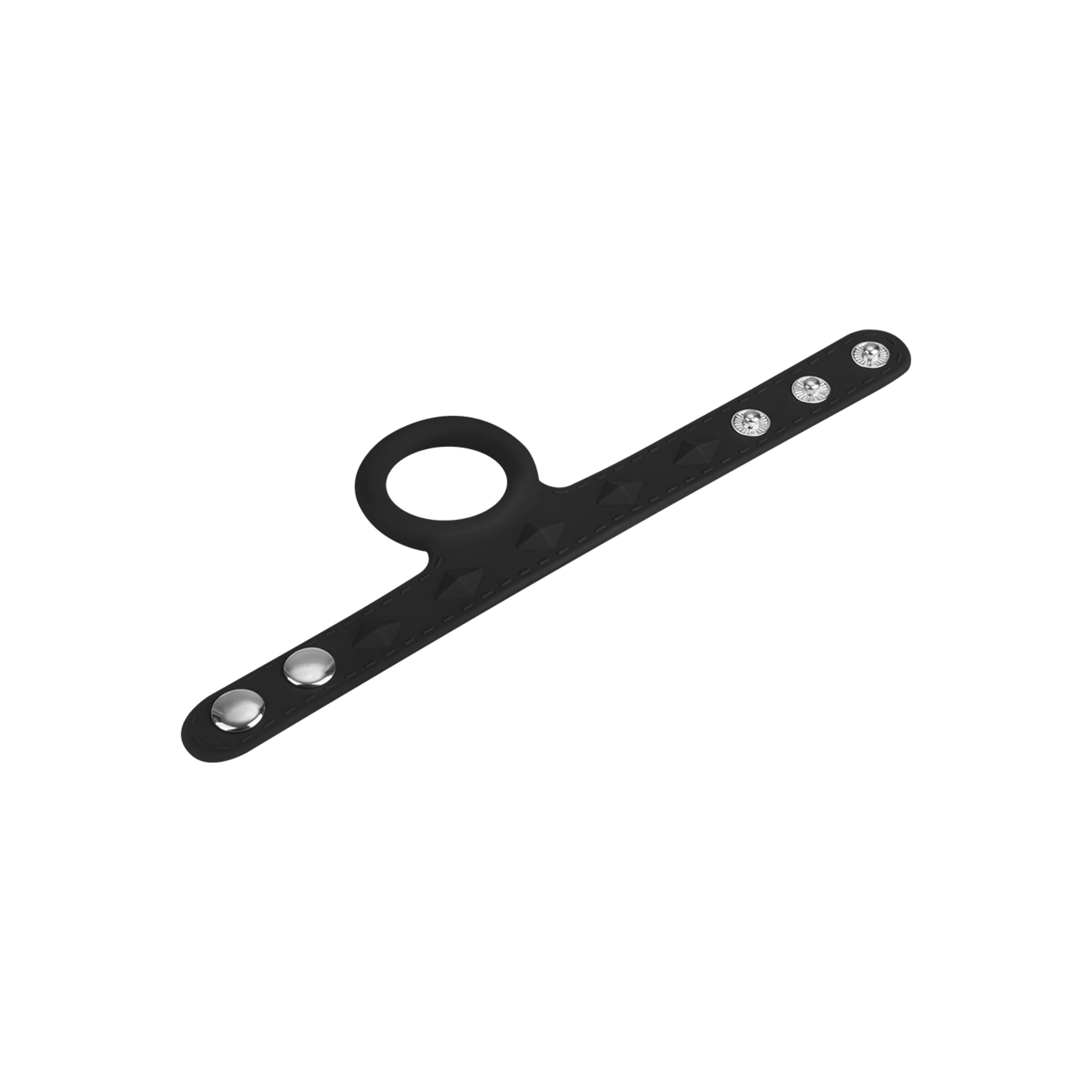 penis-strap-with-flexible-cockring-3-[nbhy]-6-cm-Zilver-Zwart-2
