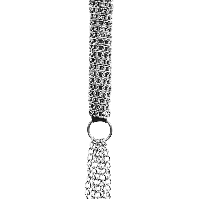 court-fouet-en-métal-Argent-Noir-2