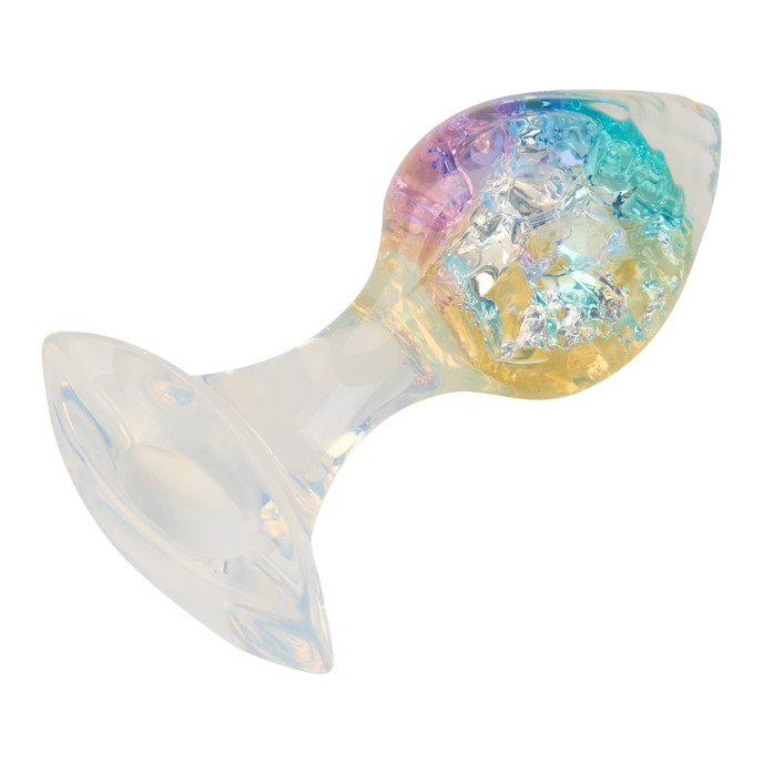 schimmernder-analplug-aus-silikon;-9-5-cm-Bunt-Transparent-8