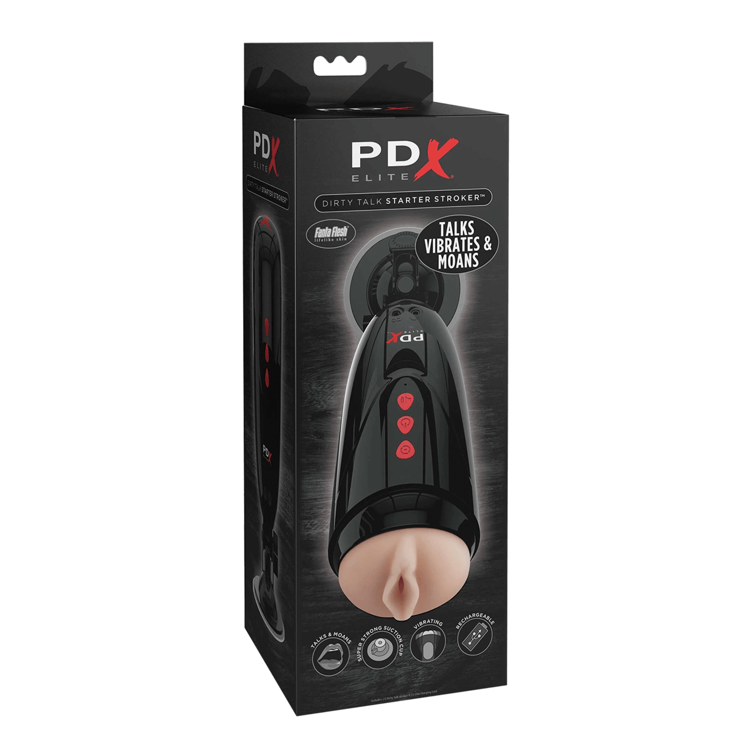 pdx-elite---dirty-talk-starter-stroker-17-8-cm-Naturel clair-Noir-3