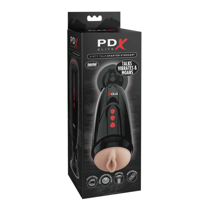pdx-elite---dirty-talk-starter-stroker-17-8-cm-Naturel clair-Noir-3
