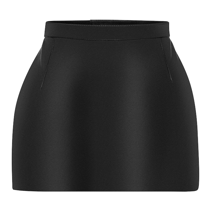 jupe-en-cuir-sobre-Noir-3
