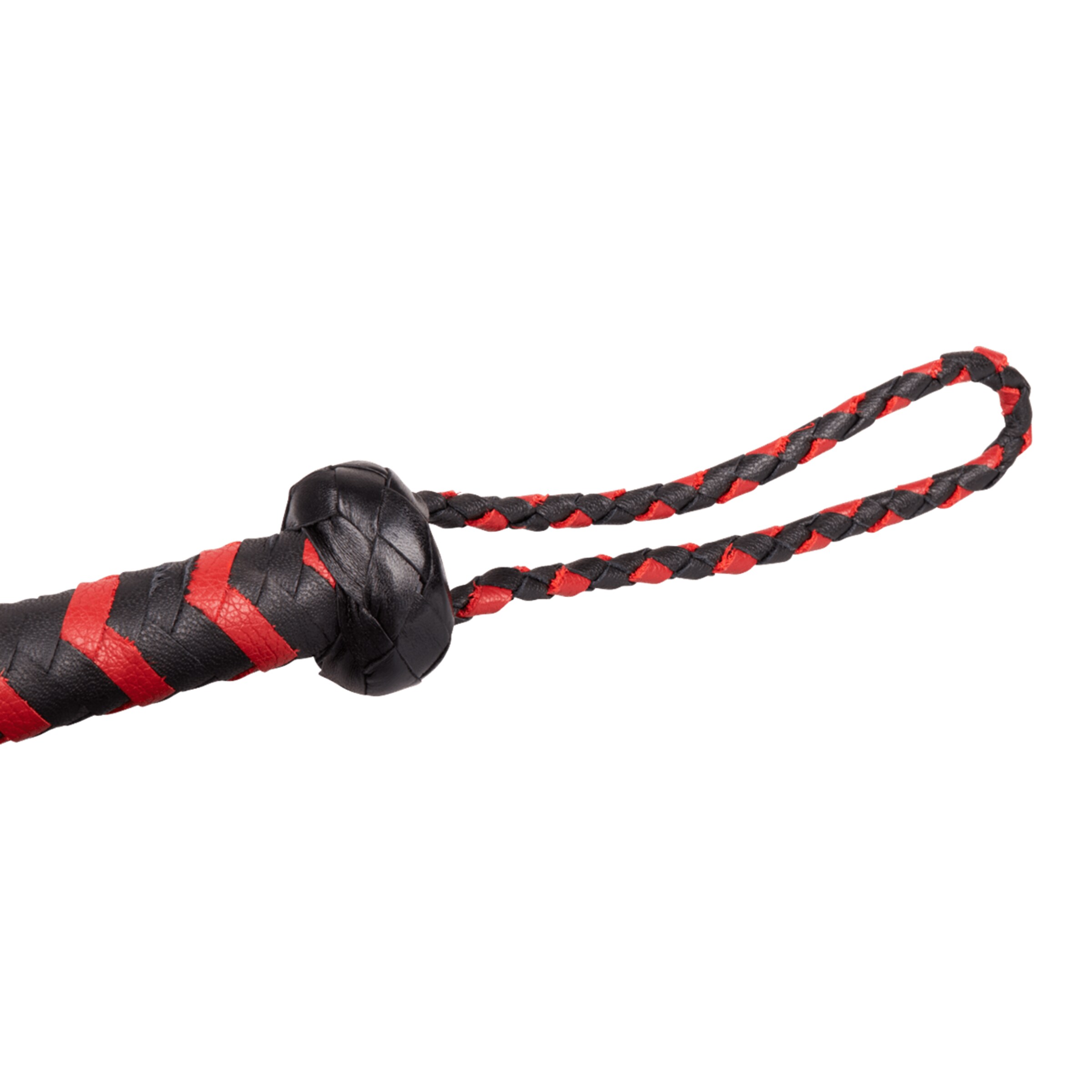 fouet-à-lanières-tressées-Noir-Rouge-4