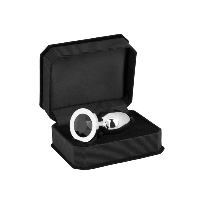 edelstalen-dildo-met-kristal-zilver-10-cm-Zilver-Zwart-3