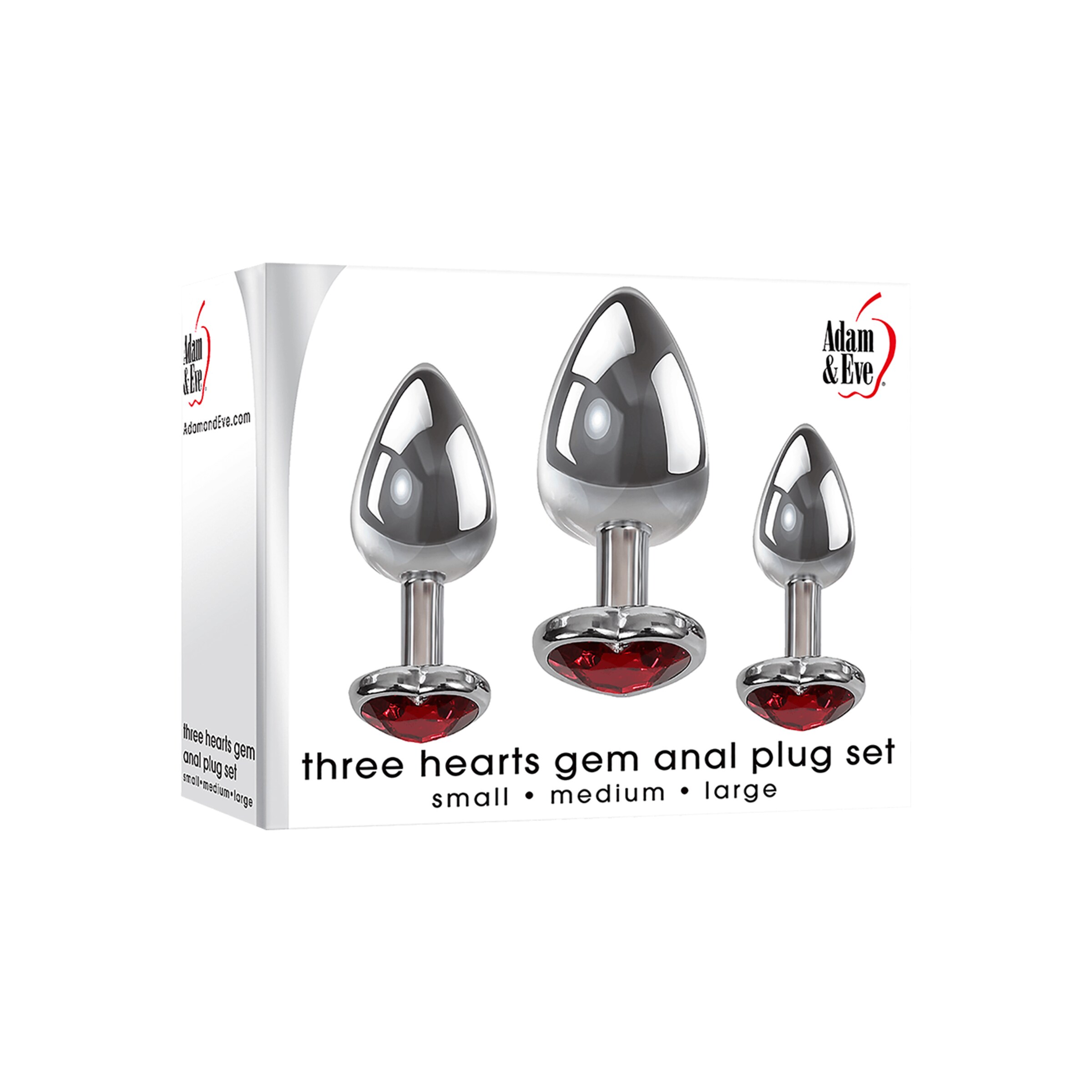 three-hearts-gem-3-stuks-7-[nbhy]-9-5-cm-Rood-Zilver-5