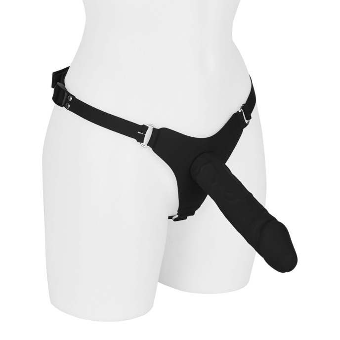 séduisant-strap-on-avec-gode-20-cm-Naturel foncé-Noir-1