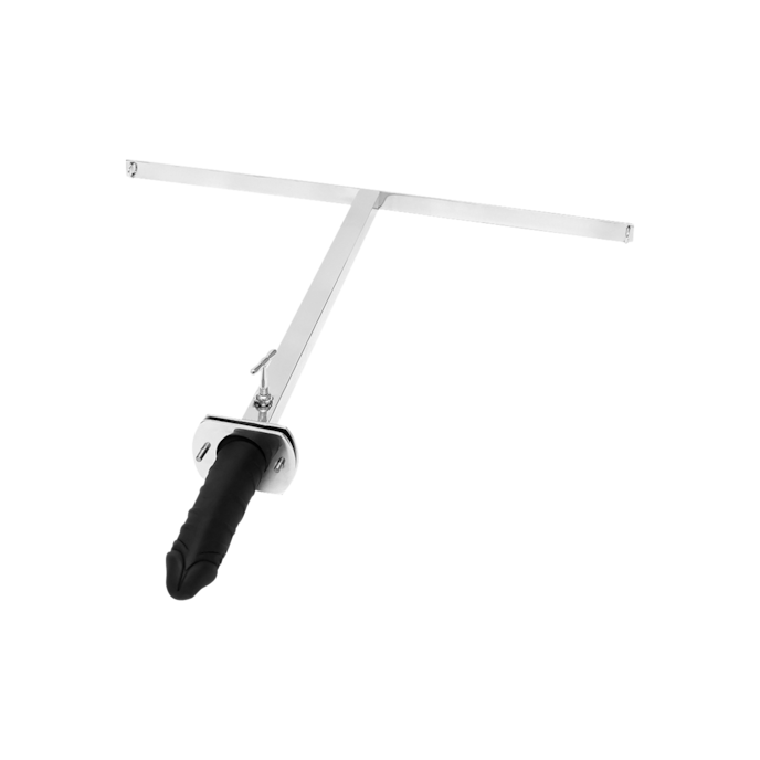 spreidstaaf-met-dildo-bevestiging-Schwarz-Silber-1