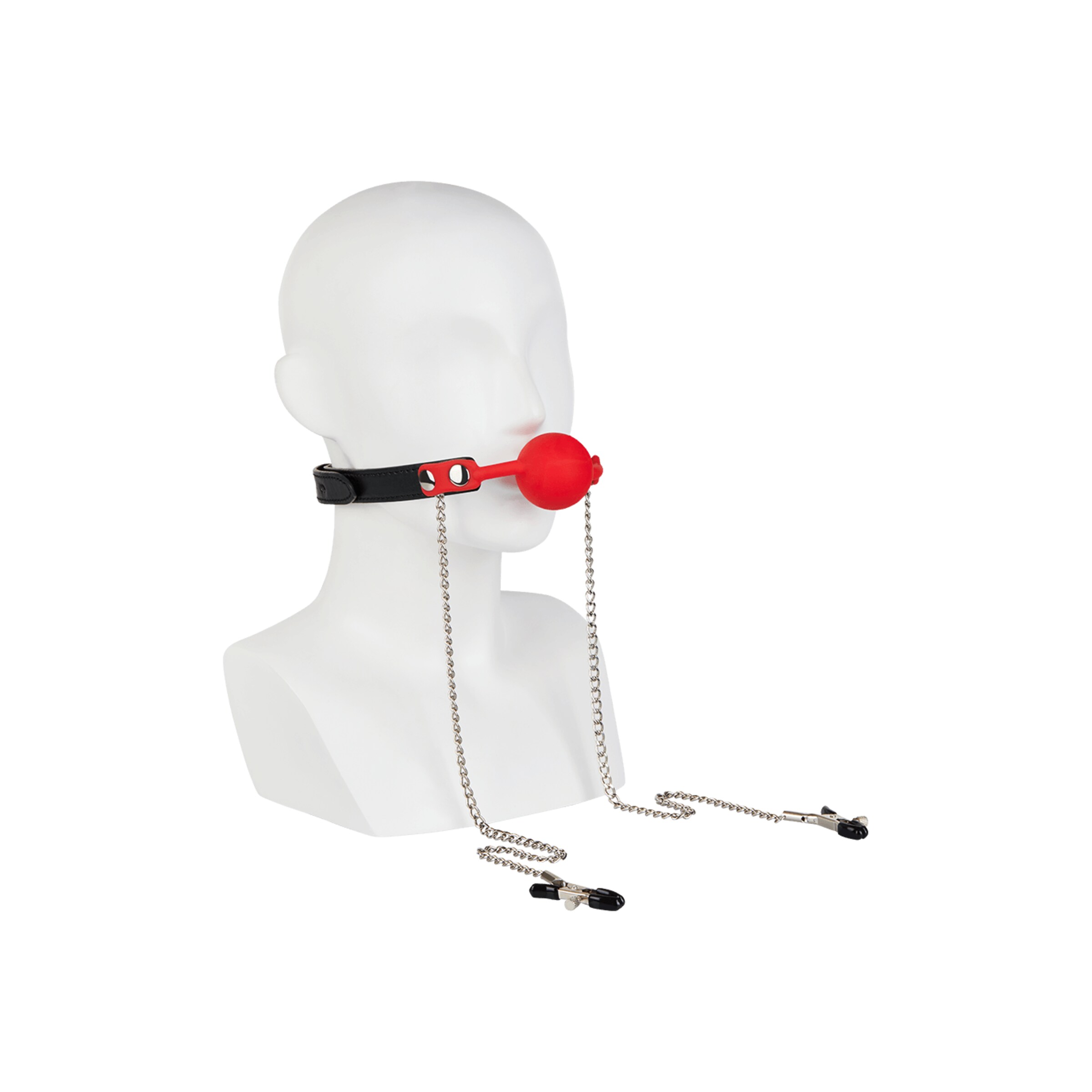 ballknebel-mit-nippelklemmen-Rot-Schwarz-Silber-2