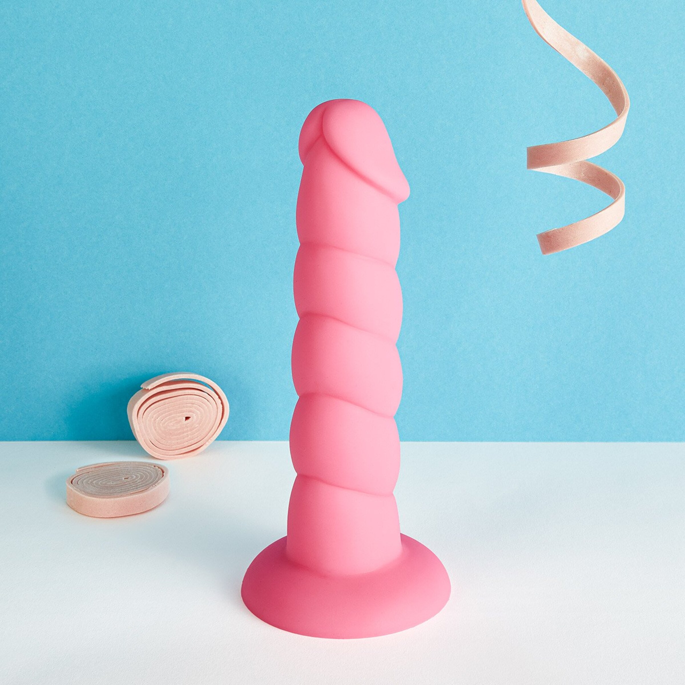 geribbelde-siliconen-dildo-20-cm-Roze-2
