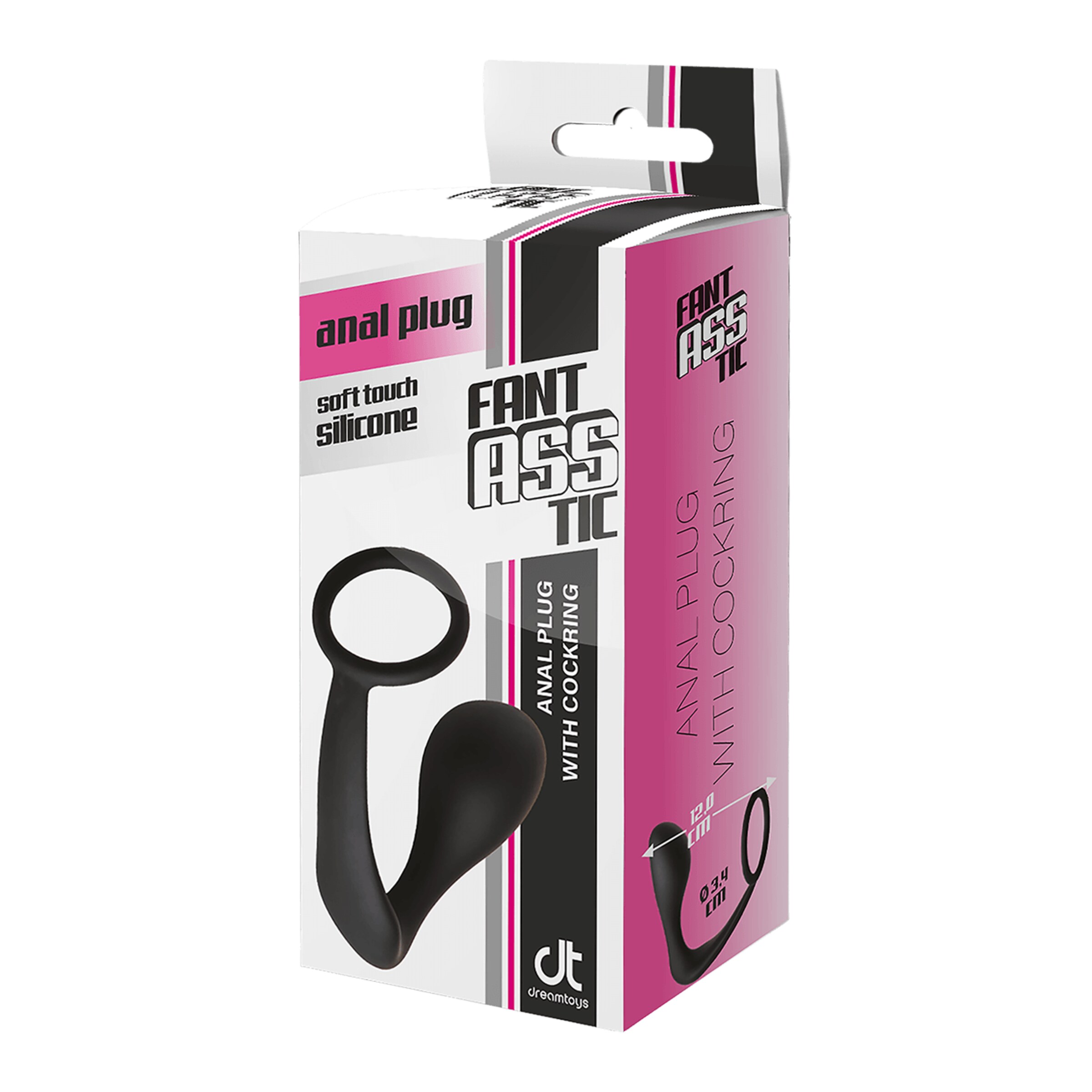 fantasstic---anal-plug-with-cockring-12-cm-Zwart-8