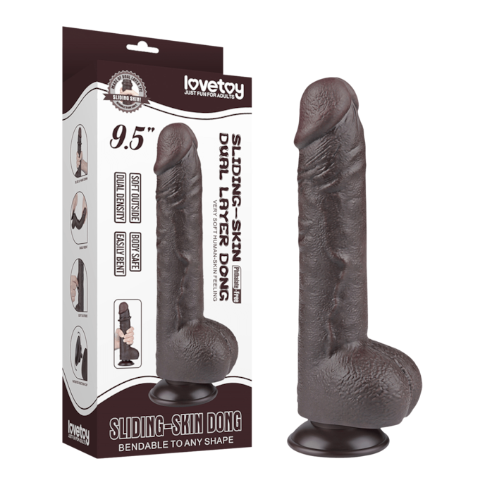 sliding-skin-dong-24-cm-Brun naturel foncé-3