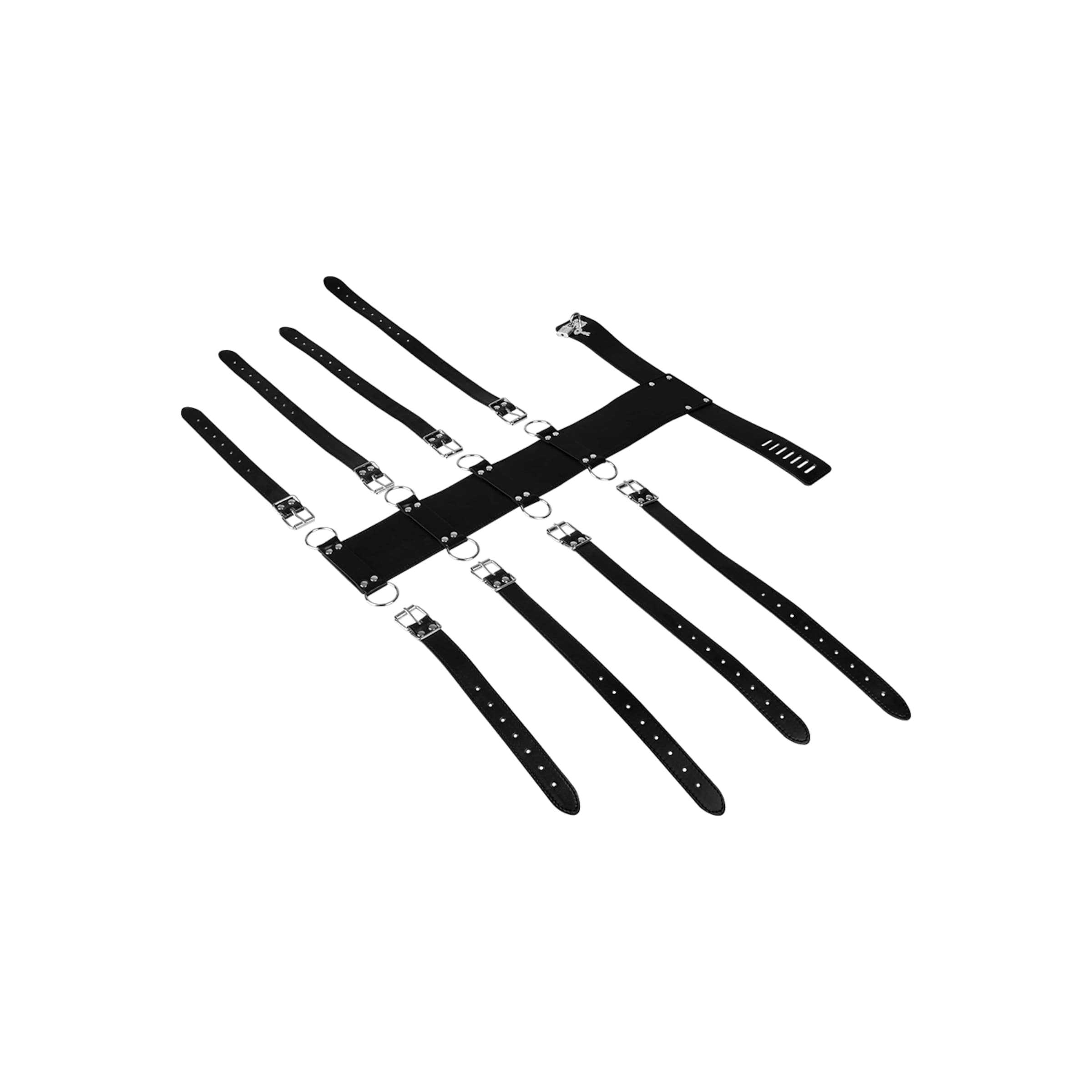 harnais-de-bondage-polyvalent-9-pièces-Argent-Noir-4