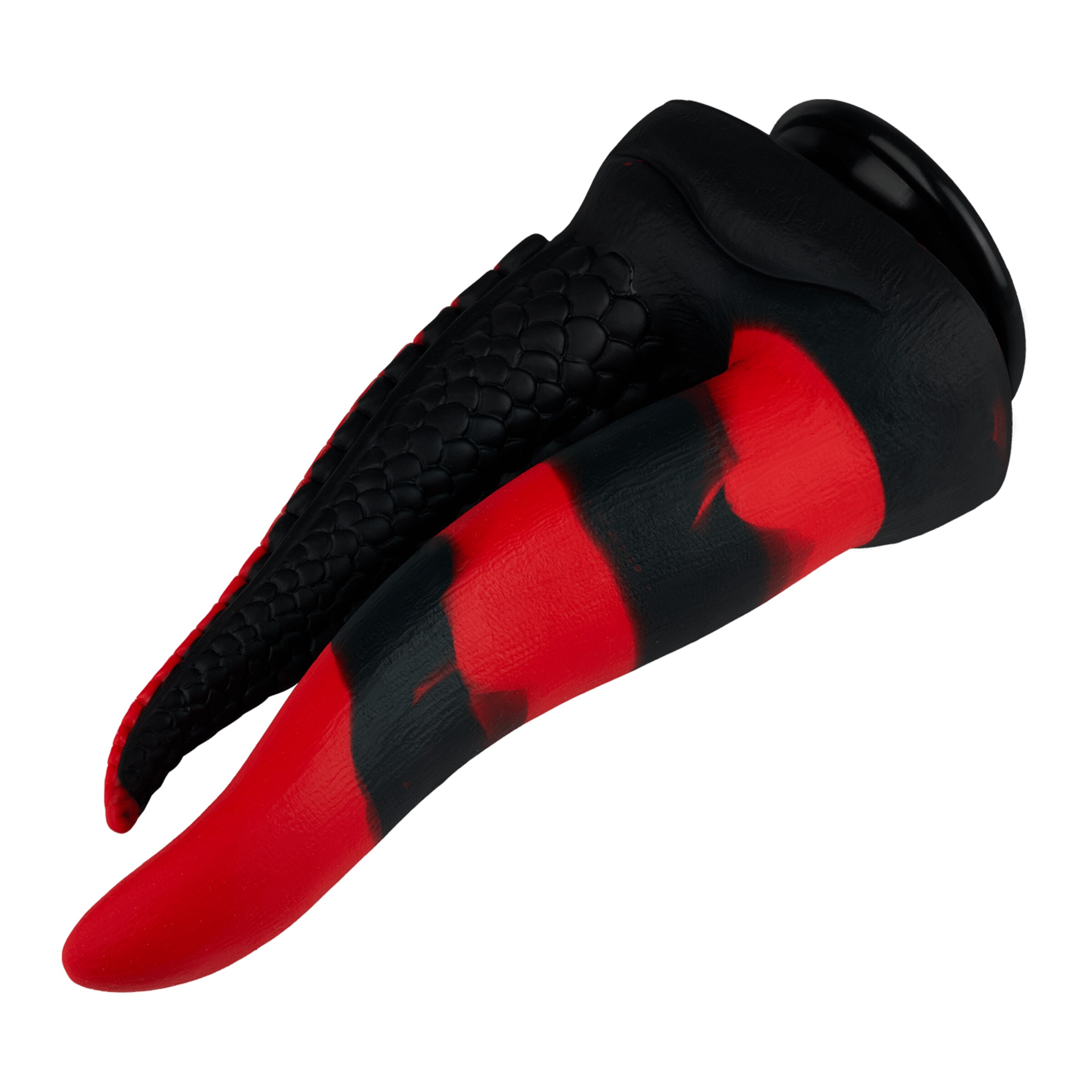 verspielter-tentakel-doppeldildo-mit-saugfuß-24-5-cm-Rot-Schwarz-6