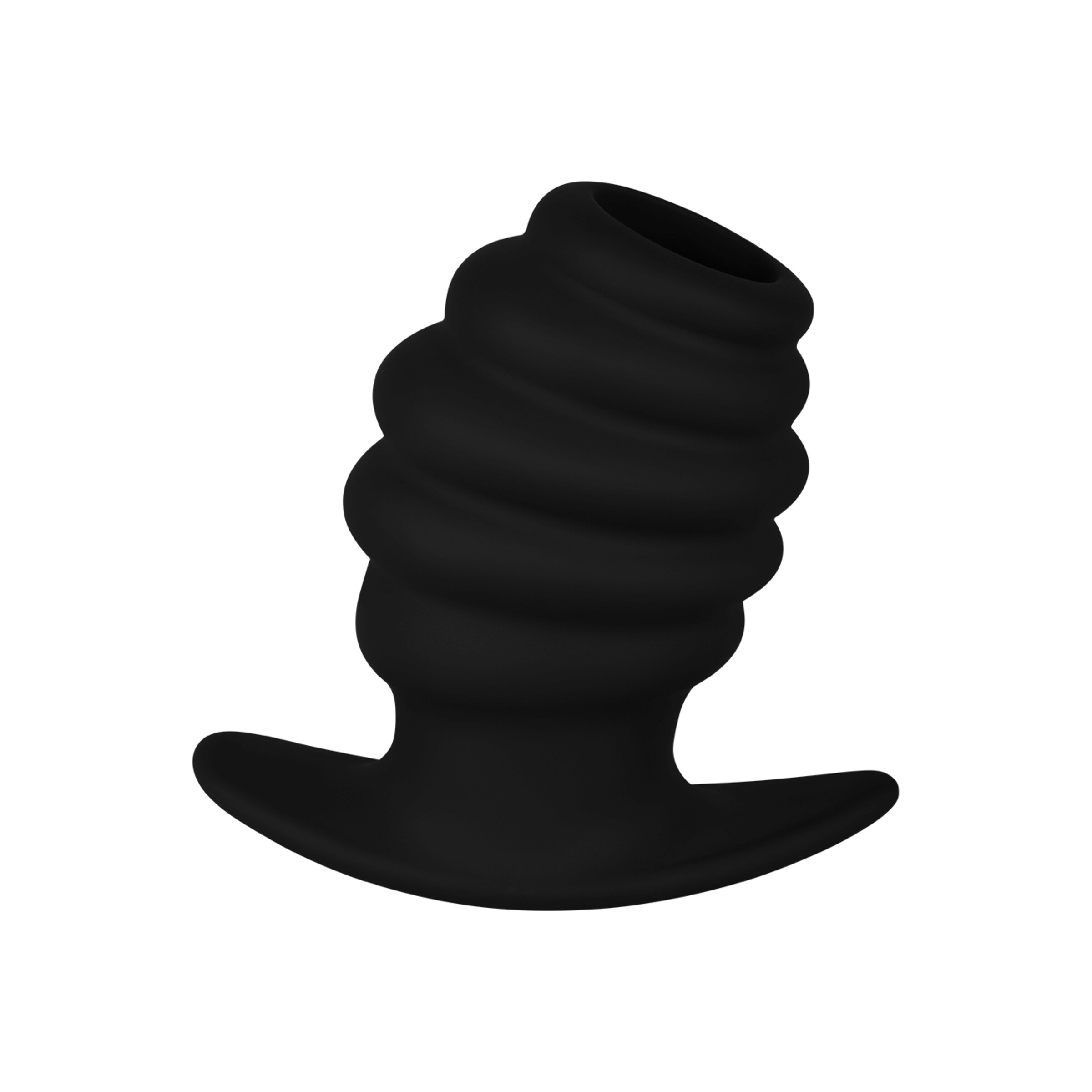 gestructureerde-anaalplug-met-tunnel-l-10-cm-Zwart-3