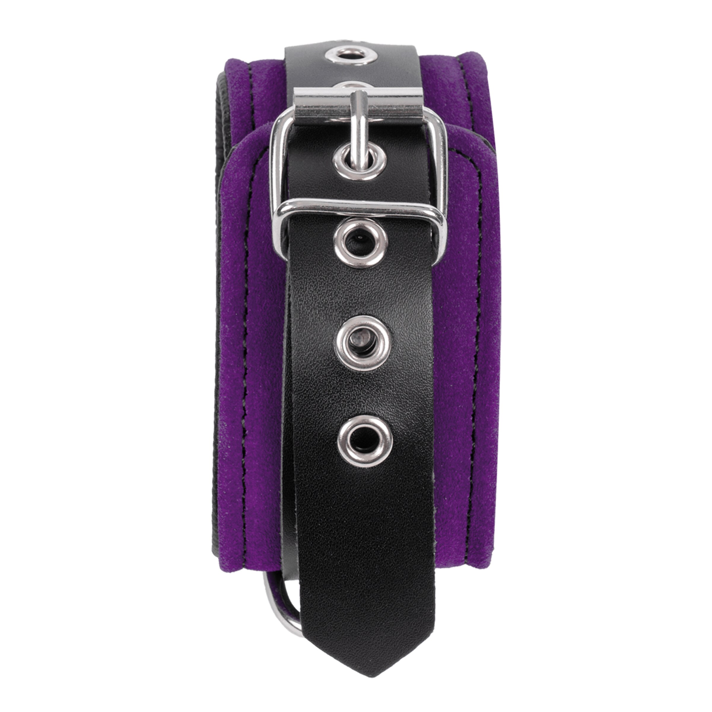 menottes-de-cuir-avec-chaîne-Argent-Noir-Violet-3