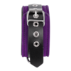 leder-handschellen-mit-kette-Lila-Schwarz-Silber-3