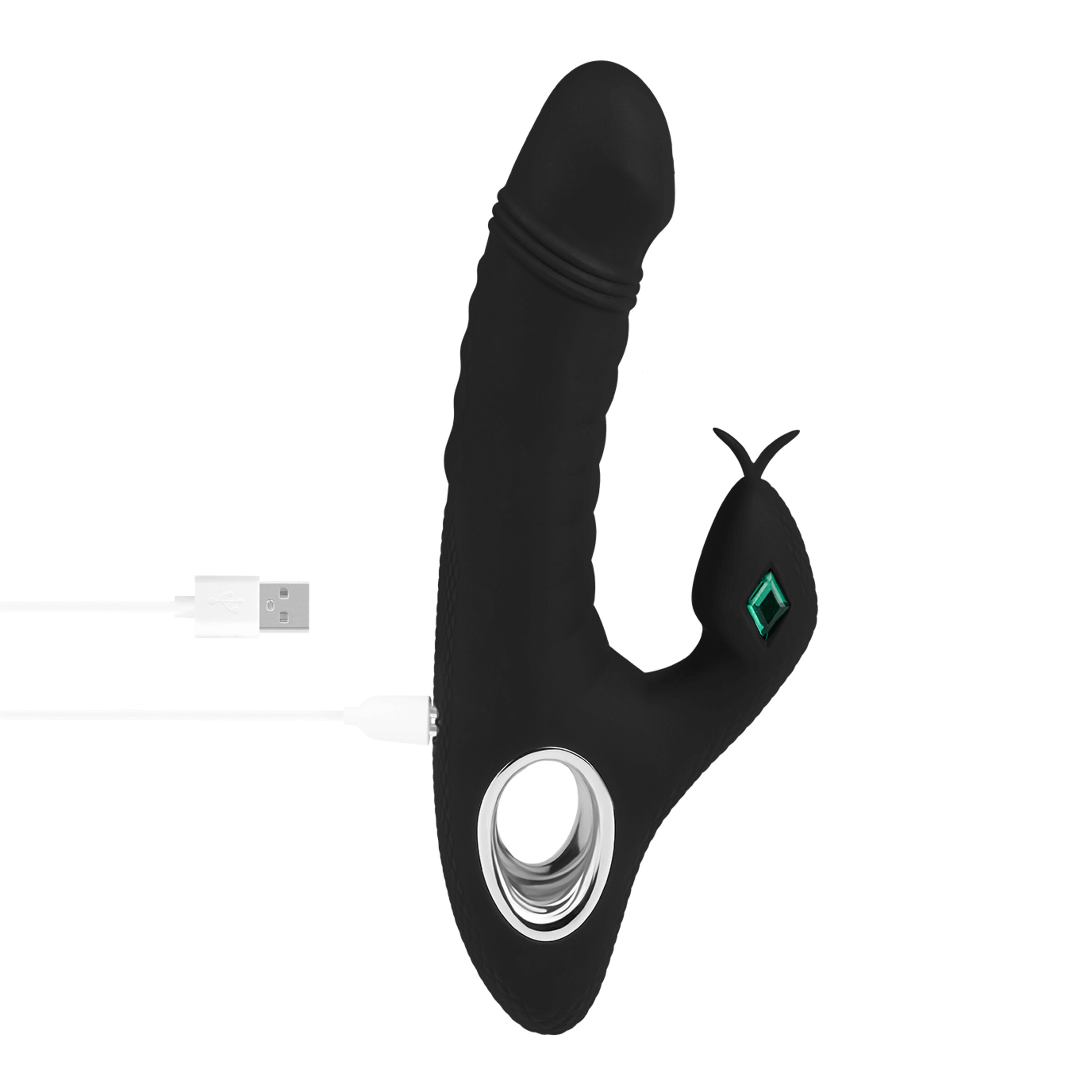 siliconen-rabbit-in-slangenlook-23-cm-Zwart-5