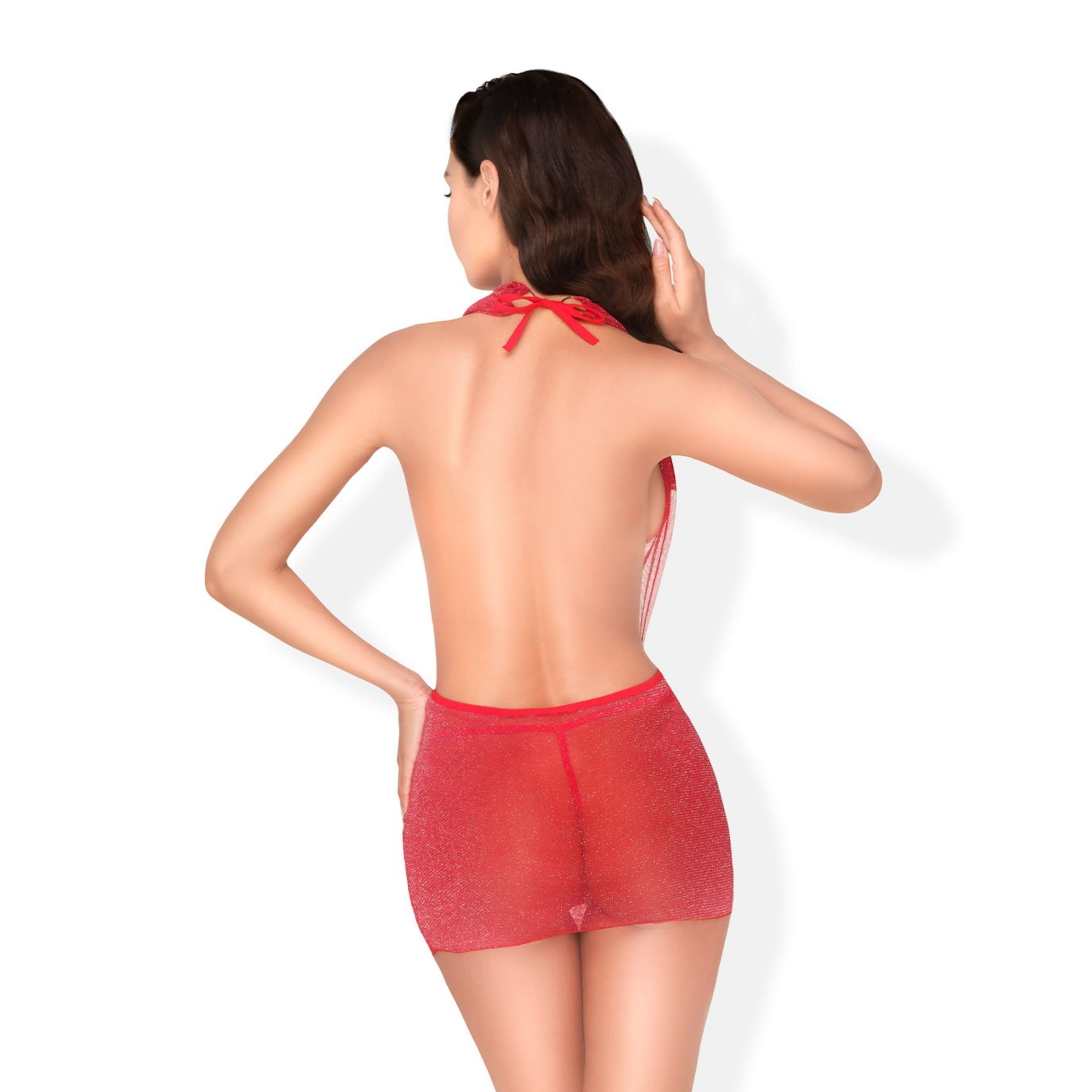 jurk-met-delicate-schittering-2-delig-Rood-2