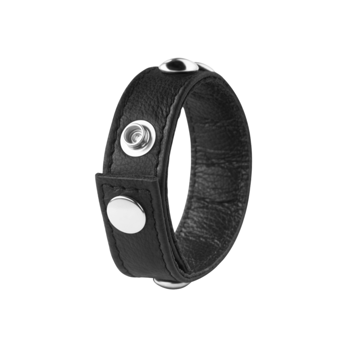 penisriem-met-studs-Zilver-Zwart-2