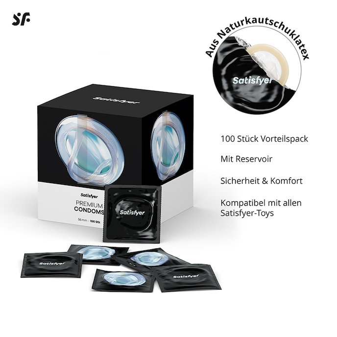 Kondome 'Satisfyer Kondome L, 100 Stck, 56 mm' online kaufen Kondome 'Satisfyer Kondome L, 100 Stck, 56 mm' online kaufen