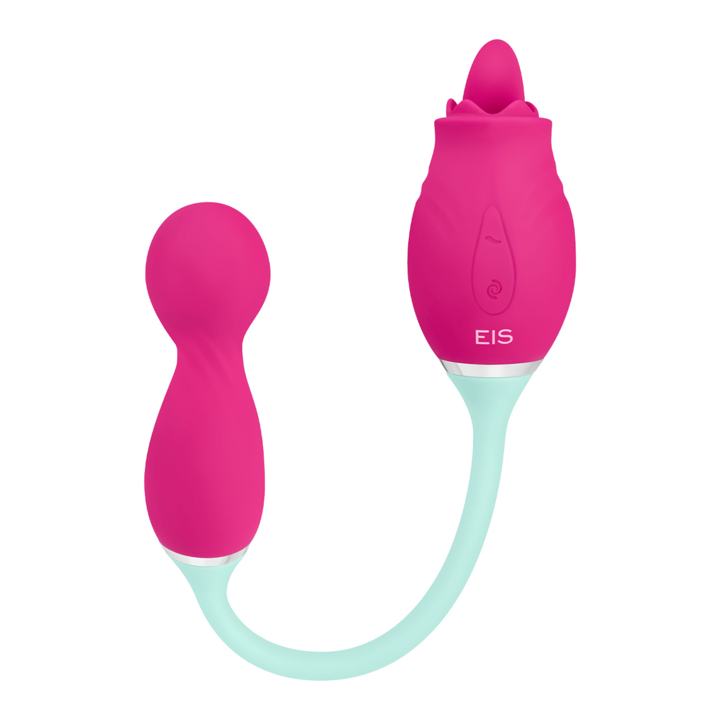 vibromasseur-2-en-1-en-silicone-37-cm-Rose-Turquoise-4