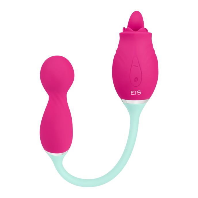 vibromasseur-2-en-1-en-silicone-37-cm-Rose-Turquoise-4
