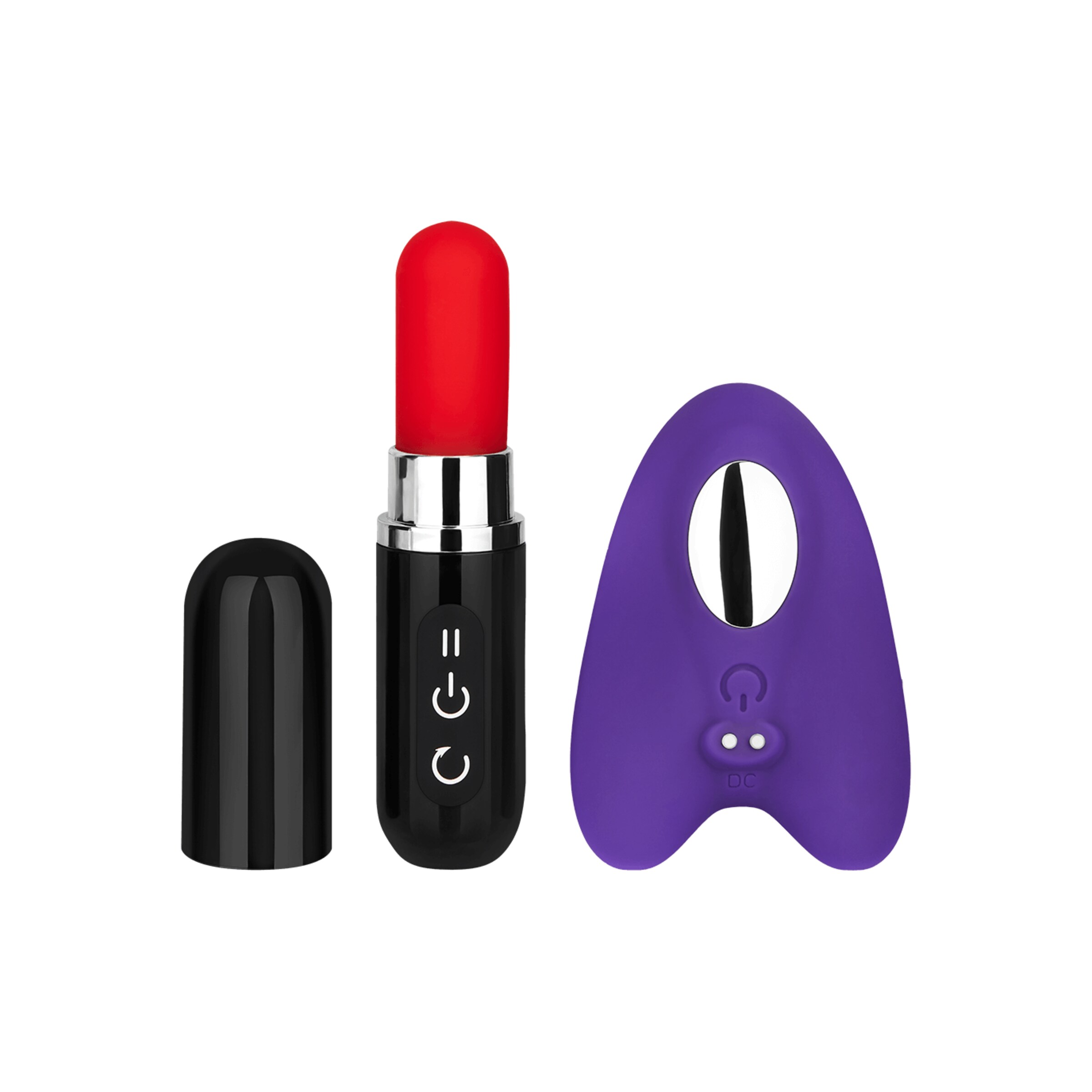 vibrateur[nbhy]-set-en-silicone-2-pièces-Noir-Violet-6