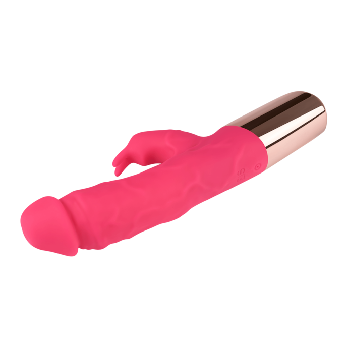 vibromasseur-rabbit-réaliste-en-silicone-22-cm-Or-Rose néon-7